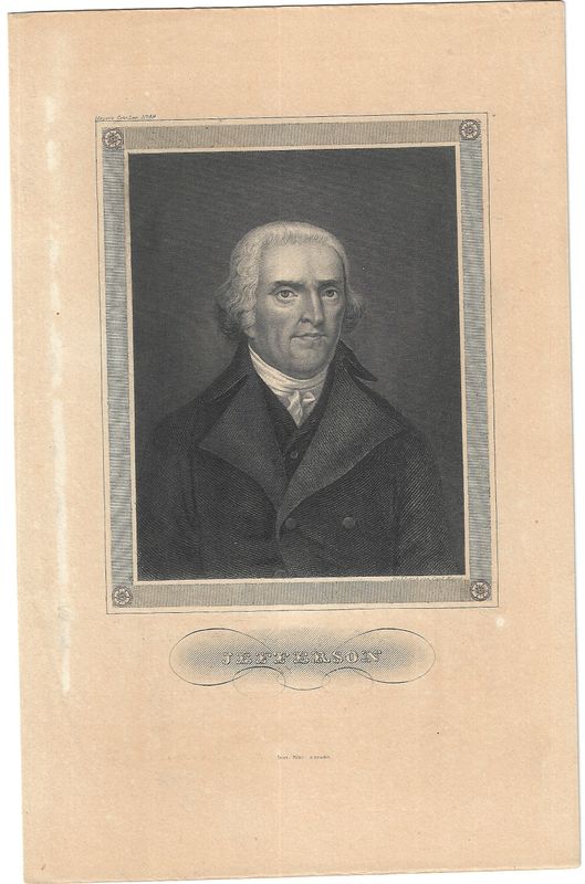 1835 Portrait of Thomas Jefferson