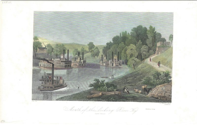 1852 View of the Mouth of the Licking River ,  Kentucky