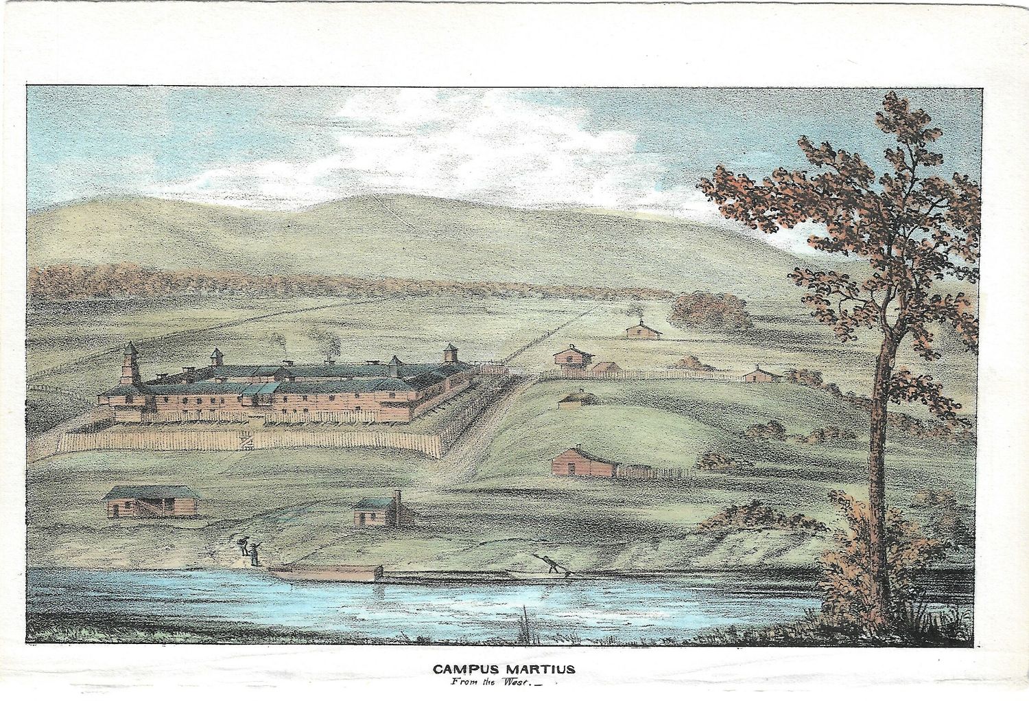 1851 View of Campus Martius ( Detroit) From the West
