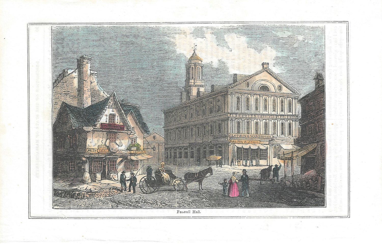 1851 View of Faneuil Hall - Boston w/hc