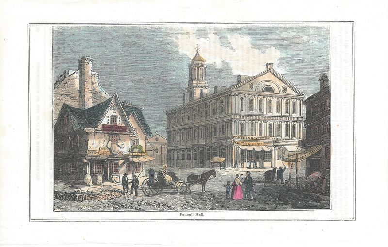 1851 View of Faneuil Hall - Boston w/hc