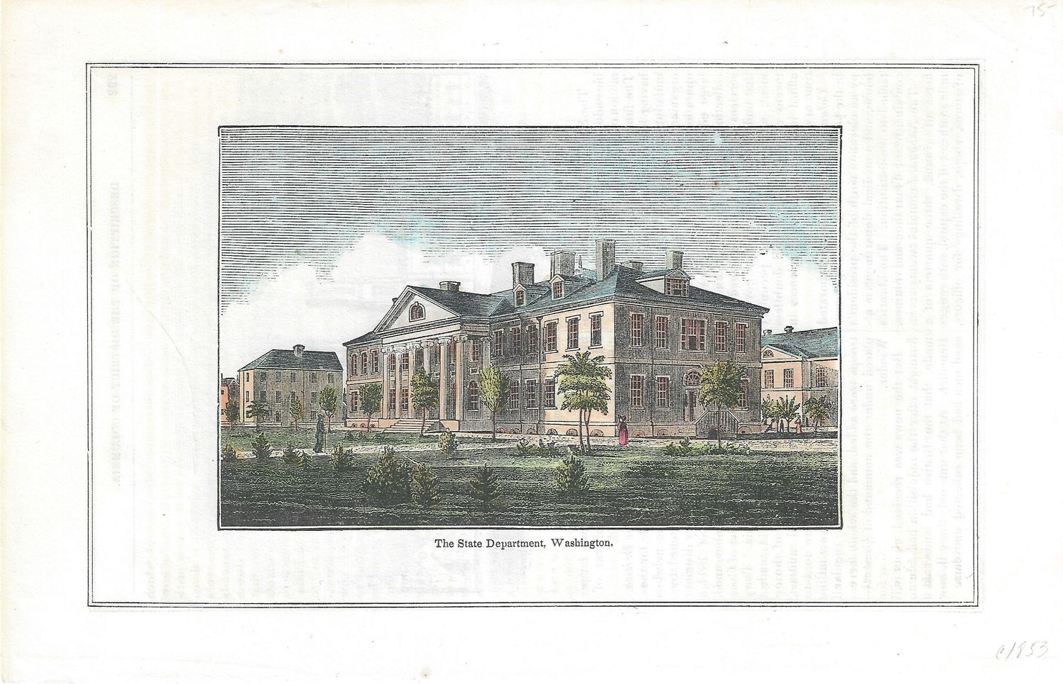 1853 View of State Department in Washington w/hc