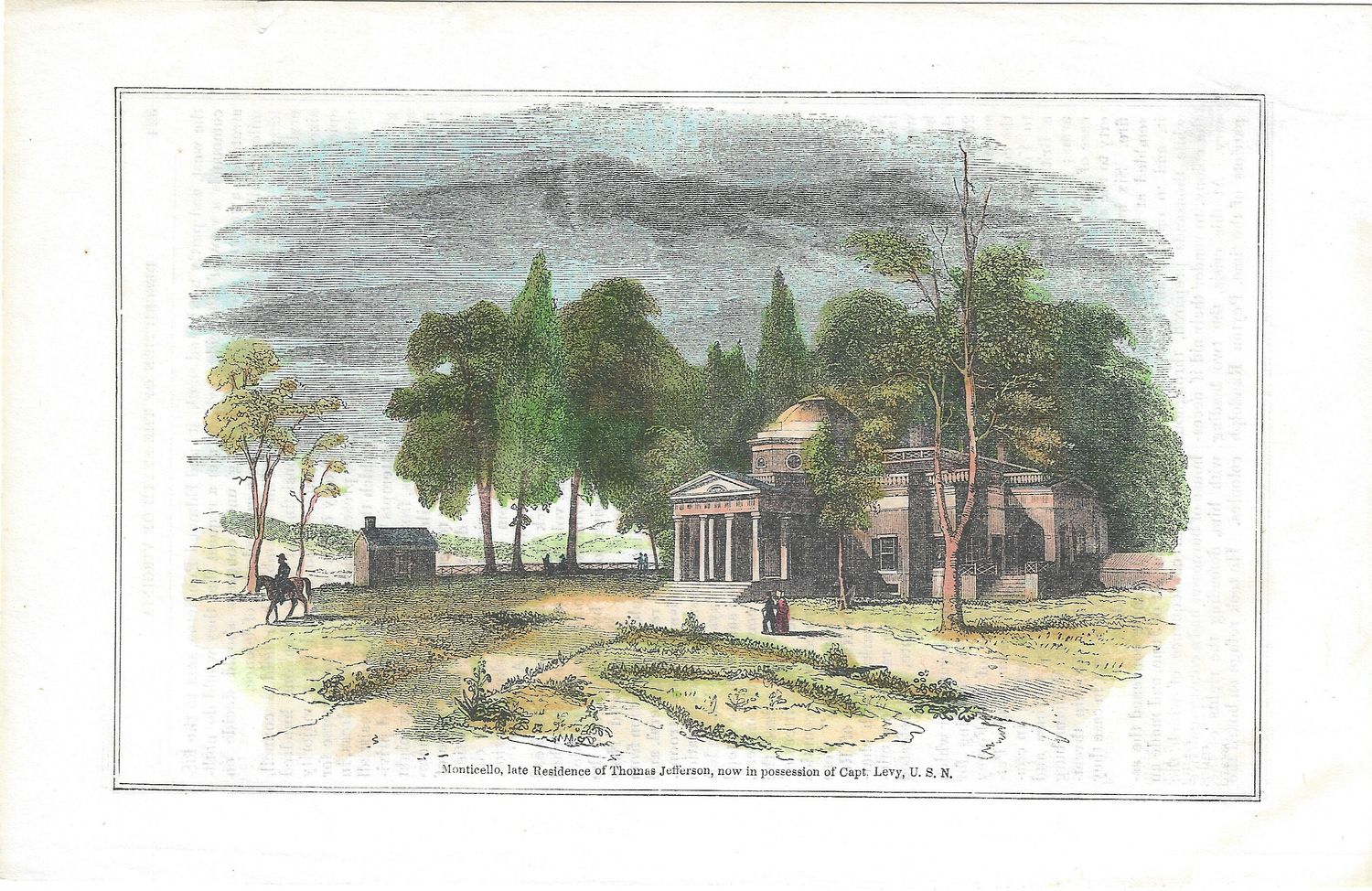 1867 View of Monticello , Thomas Jefferson's residence