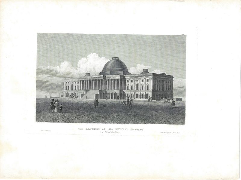 1850 View of the Capitol of the United States in Washington