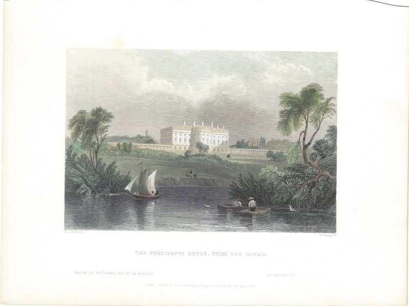 1852 View of the President's House from the River