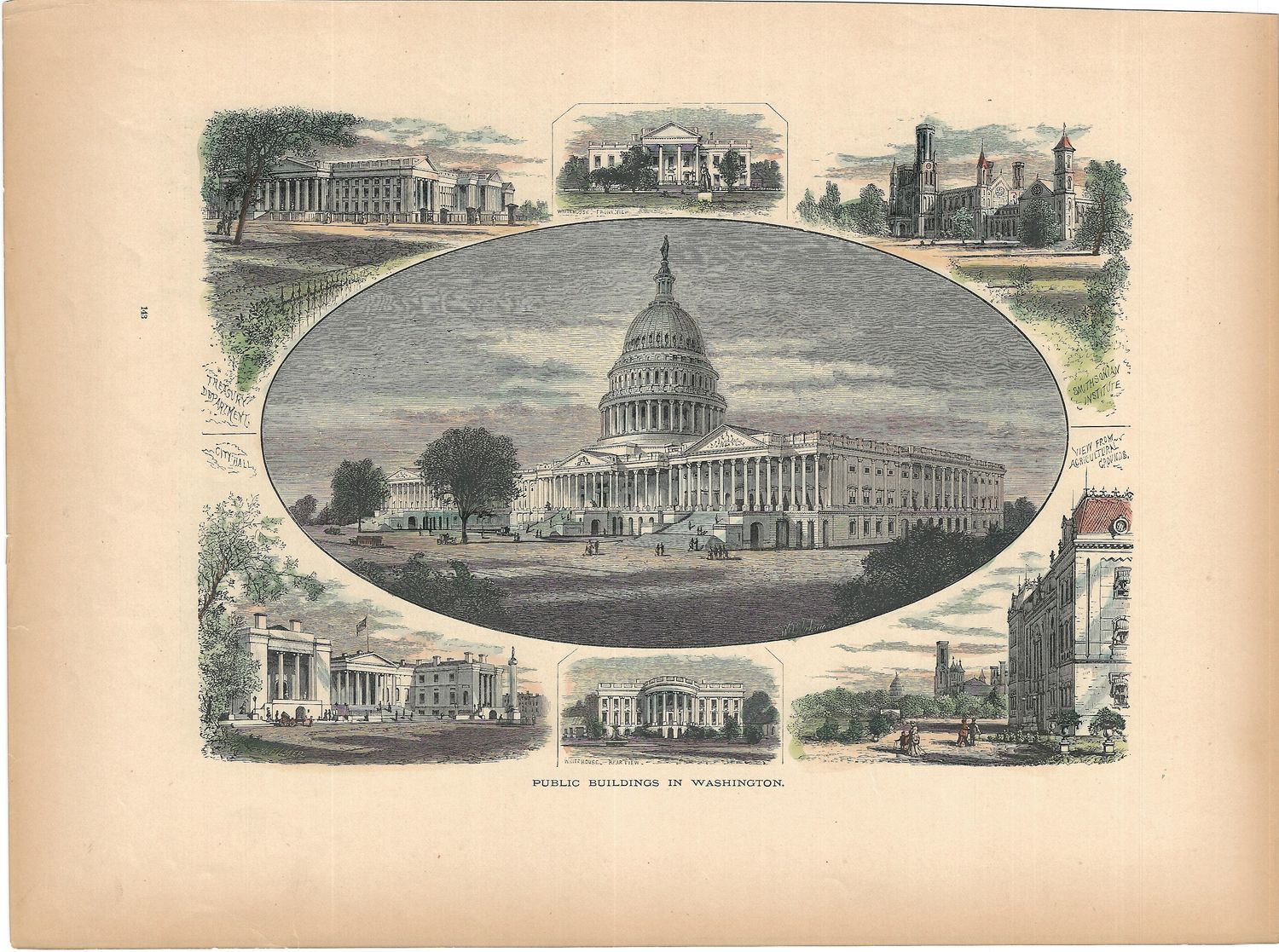 1873 Views of Public Buildings in Washington, DC w/hc