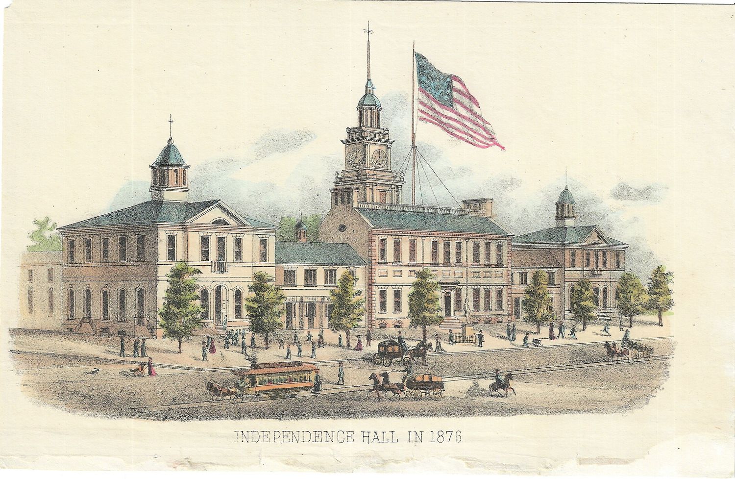 1893 View of Independence Hall in 1876