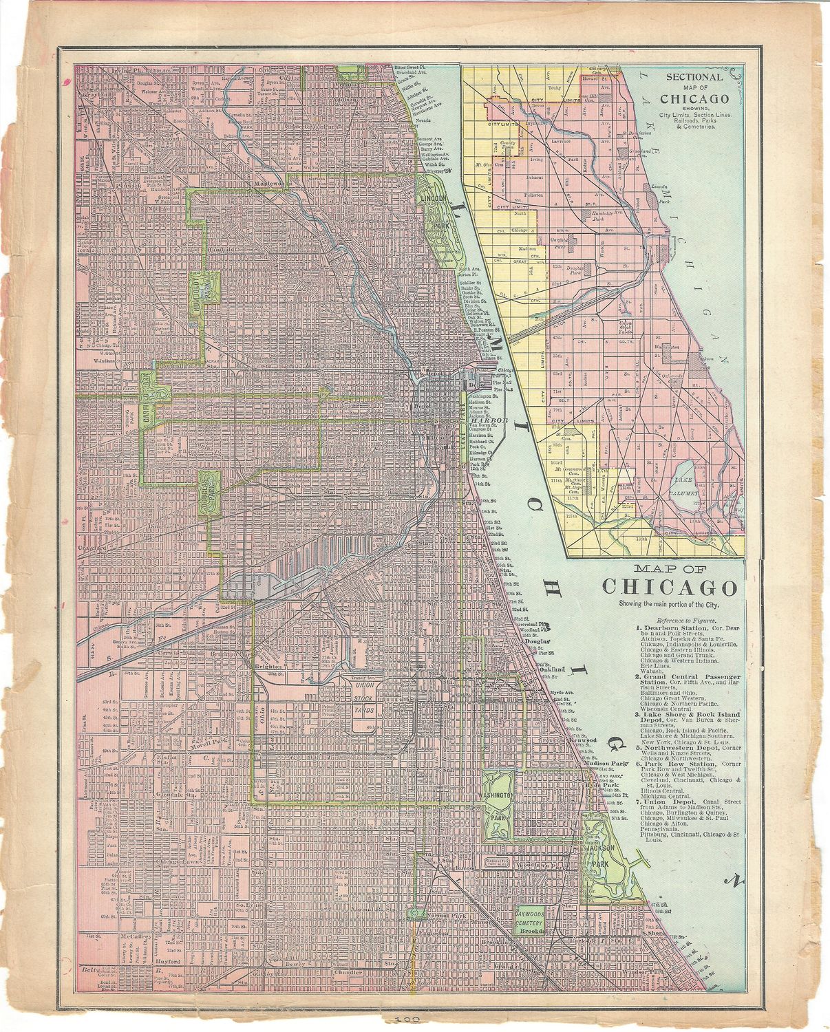 1902 Map of Chicago by the Atlas Publishing Co-Chicago