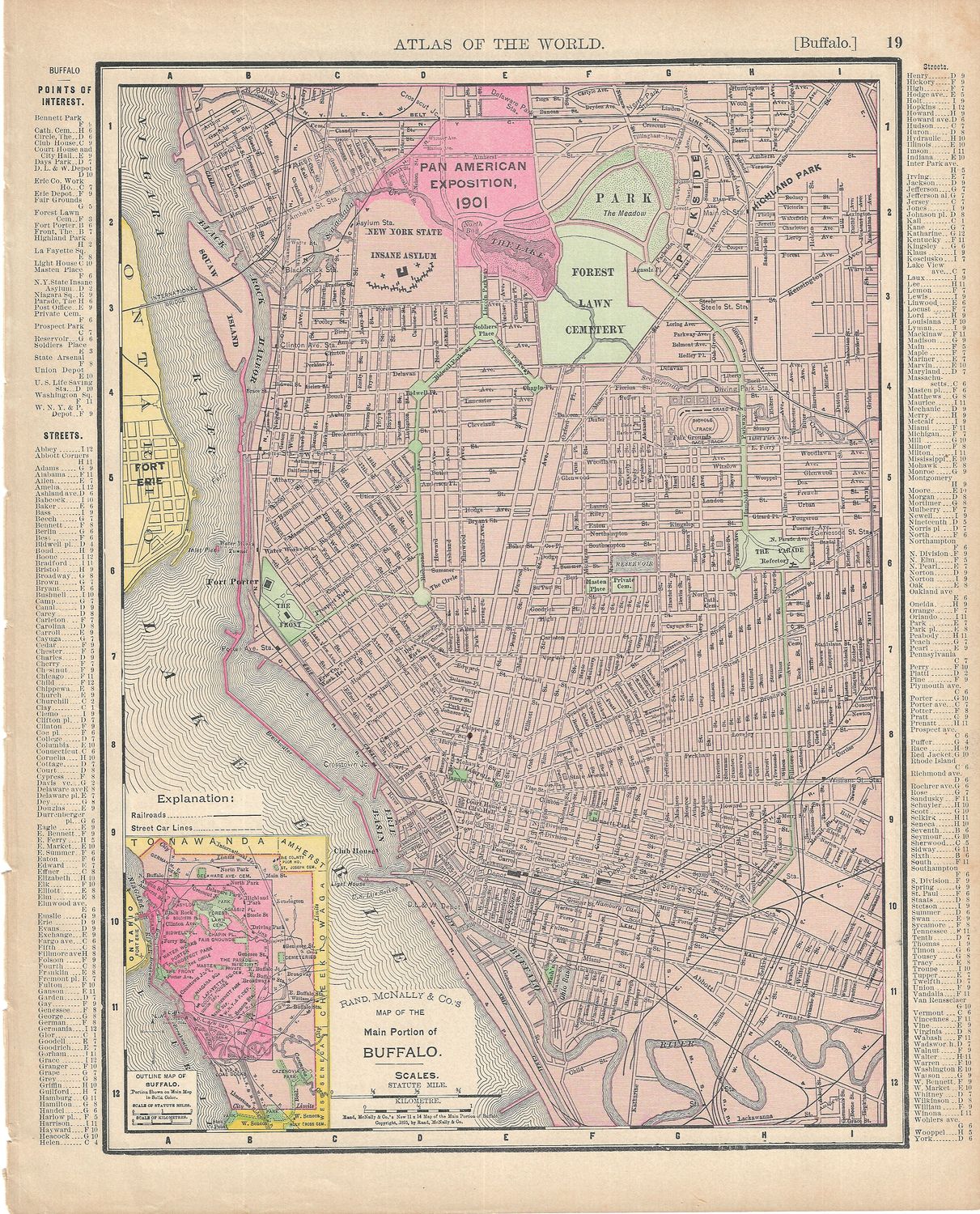 1903 Map of Buffalo  Ny. (New Jersey) w/ Index