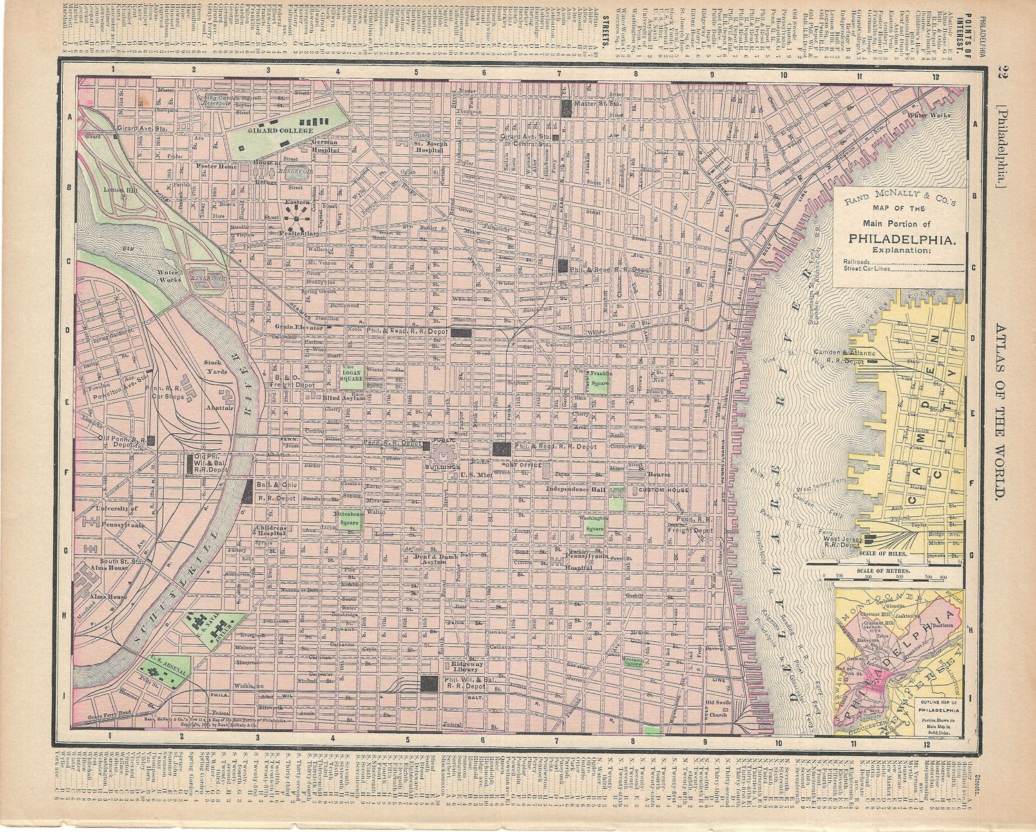 1903 Map of Philadelphia (Penn.) w/ Index