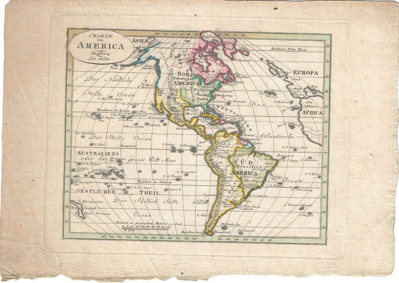 1790 Charte von America w/hc