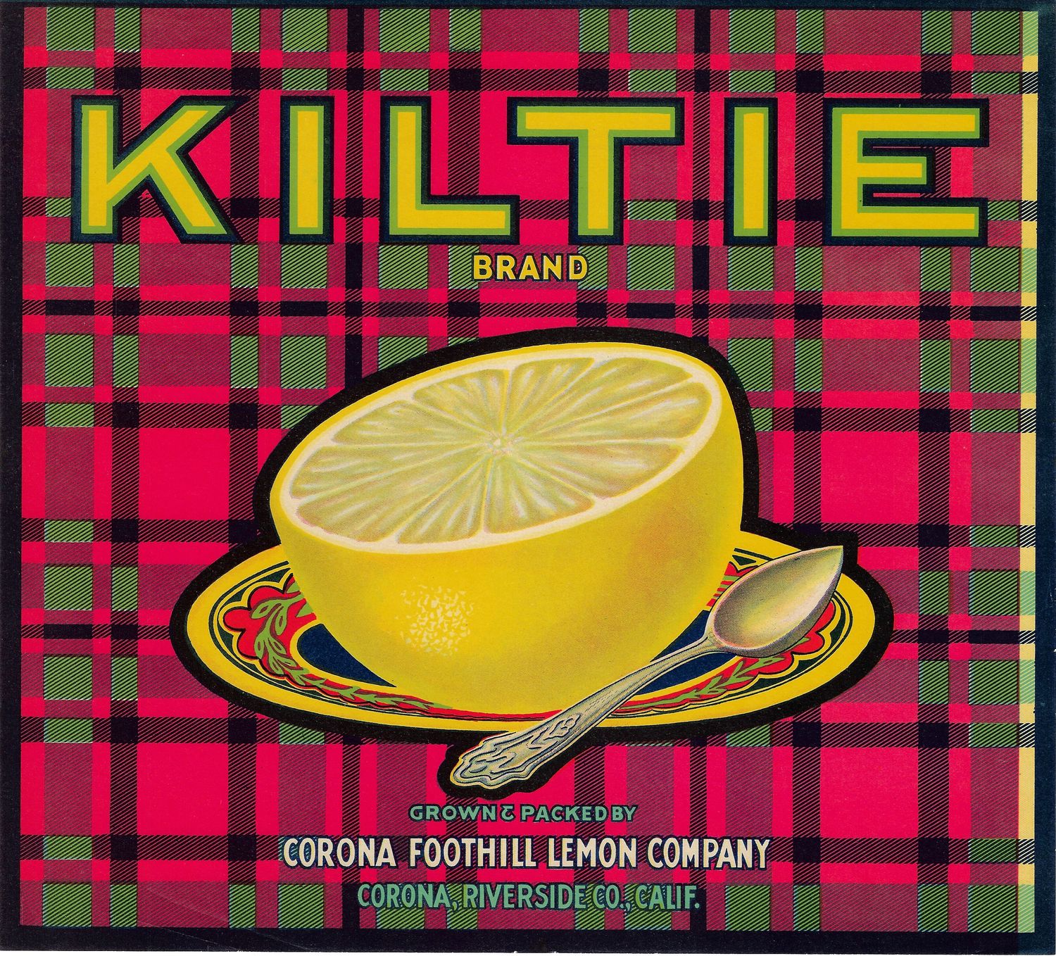 20th Century Fruit Label - Kiltie Grapefruit of Corona