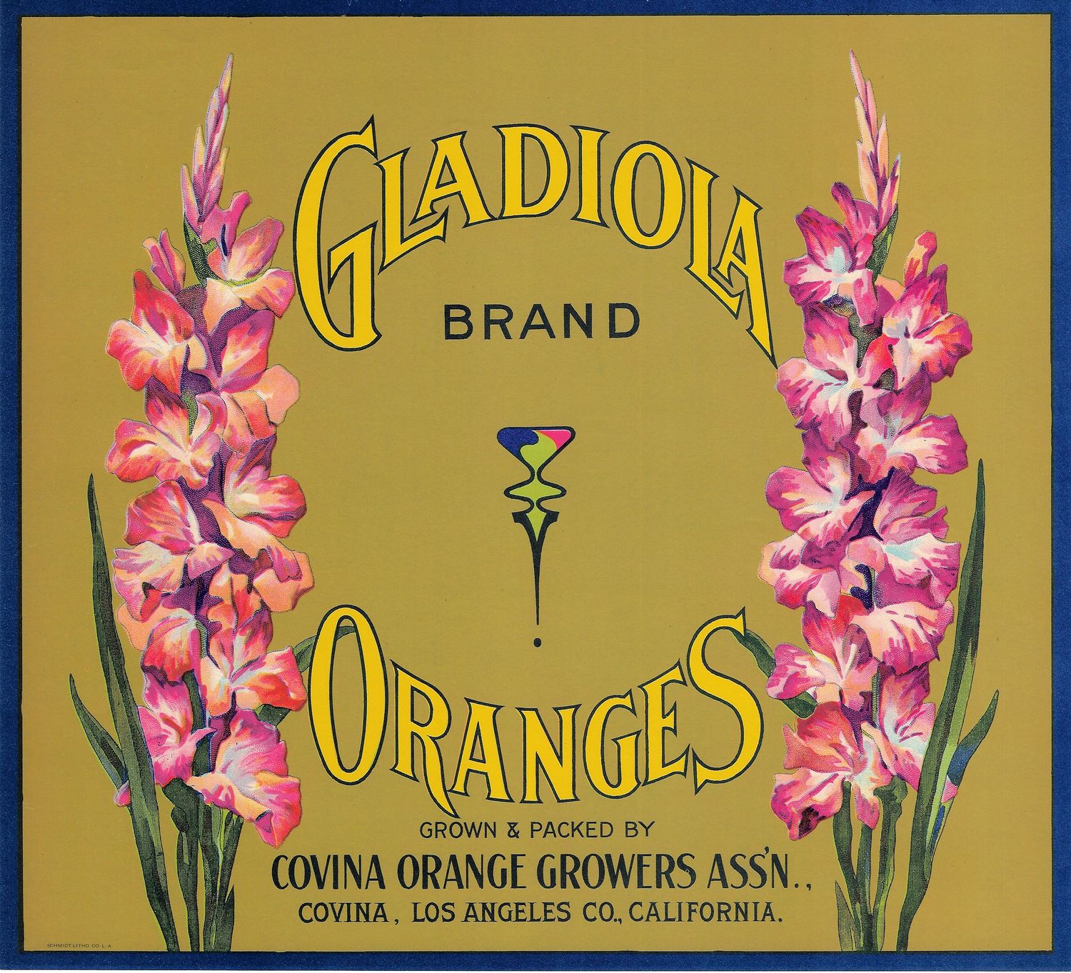 20th Century Fruit Label - Gladiola Oranges of Covina