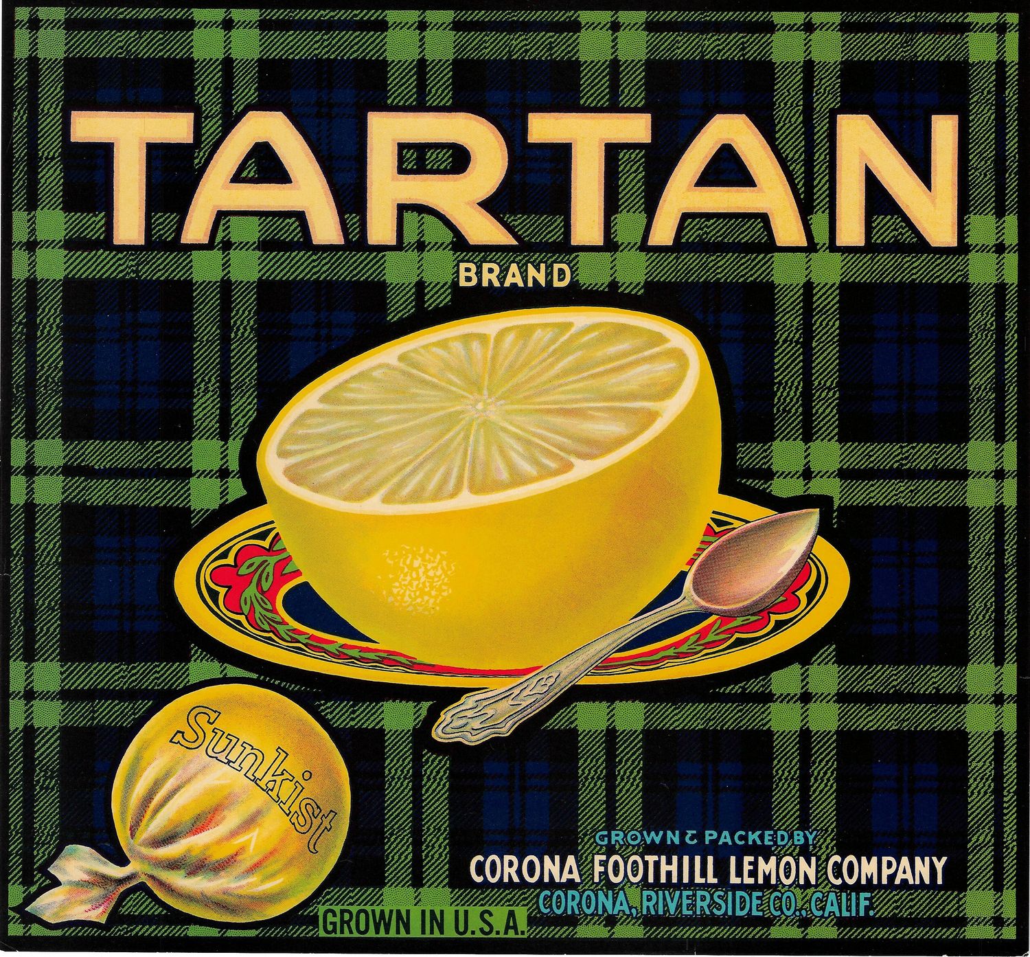 20th Century Fruit Label - Tarten Grapefruit of Corona