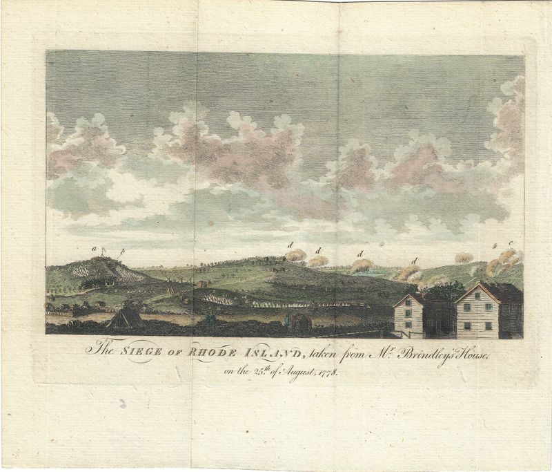 1778 View of the Siege of Rhode Island w/hc