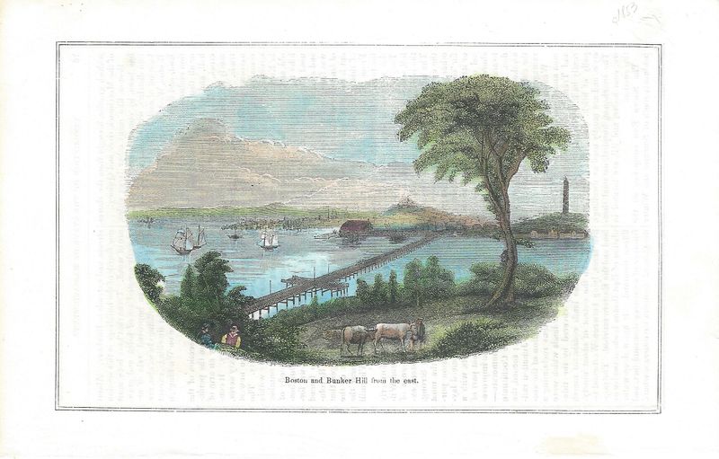 1849 View of Boston and Bunker Hill from East