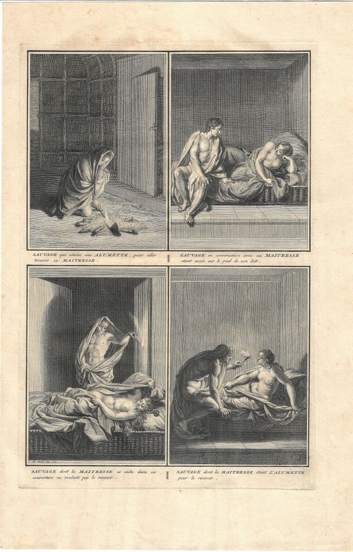 1726 View of a Mistresses Charms from Ceremonies et Costumes by B.Picart