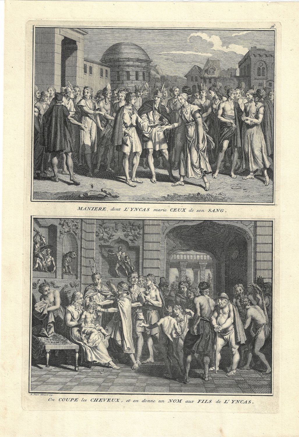 1726 View of the Manner of the Incas from Ceremonies et Costumes by B.Picart