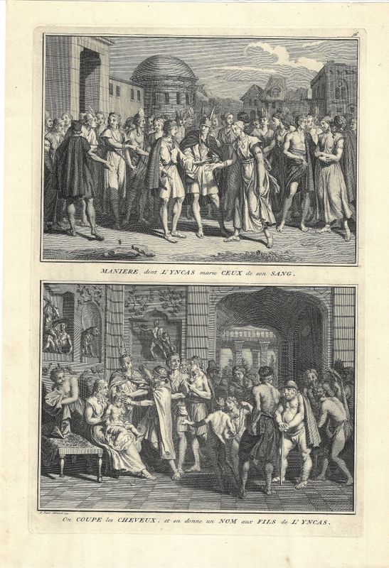 1726 View of the Manner of the Incas from Ceremonies et Costumes by B.Picart