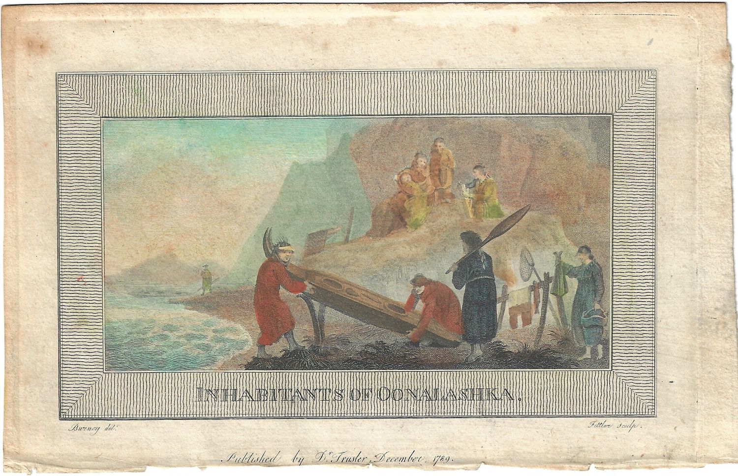 1789 View of the Inhabitants of Oonalaska by Dr Trusler