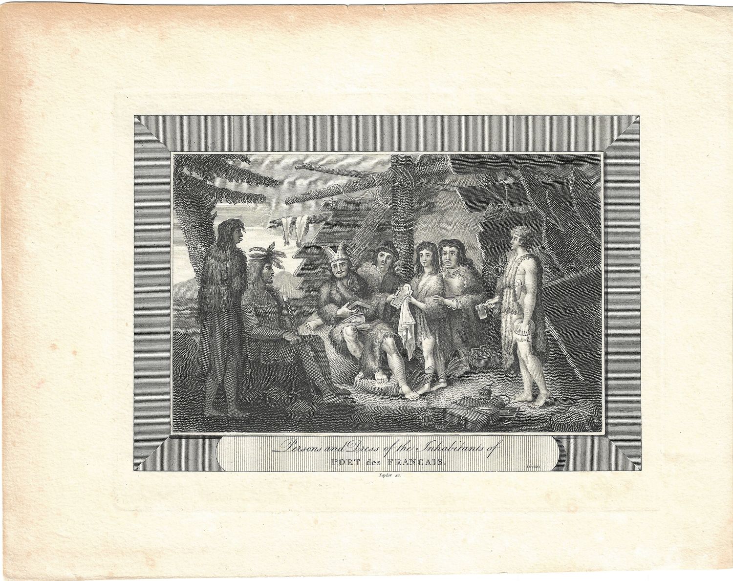 1790 View of the Inhabitants of the Port des Francais in English