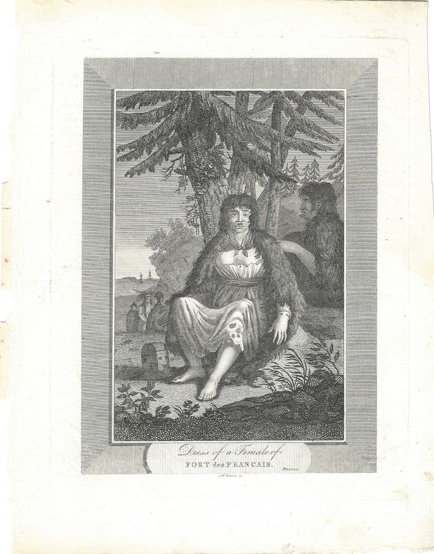 1790 View of the Dress of a Female of Port de Francais in English