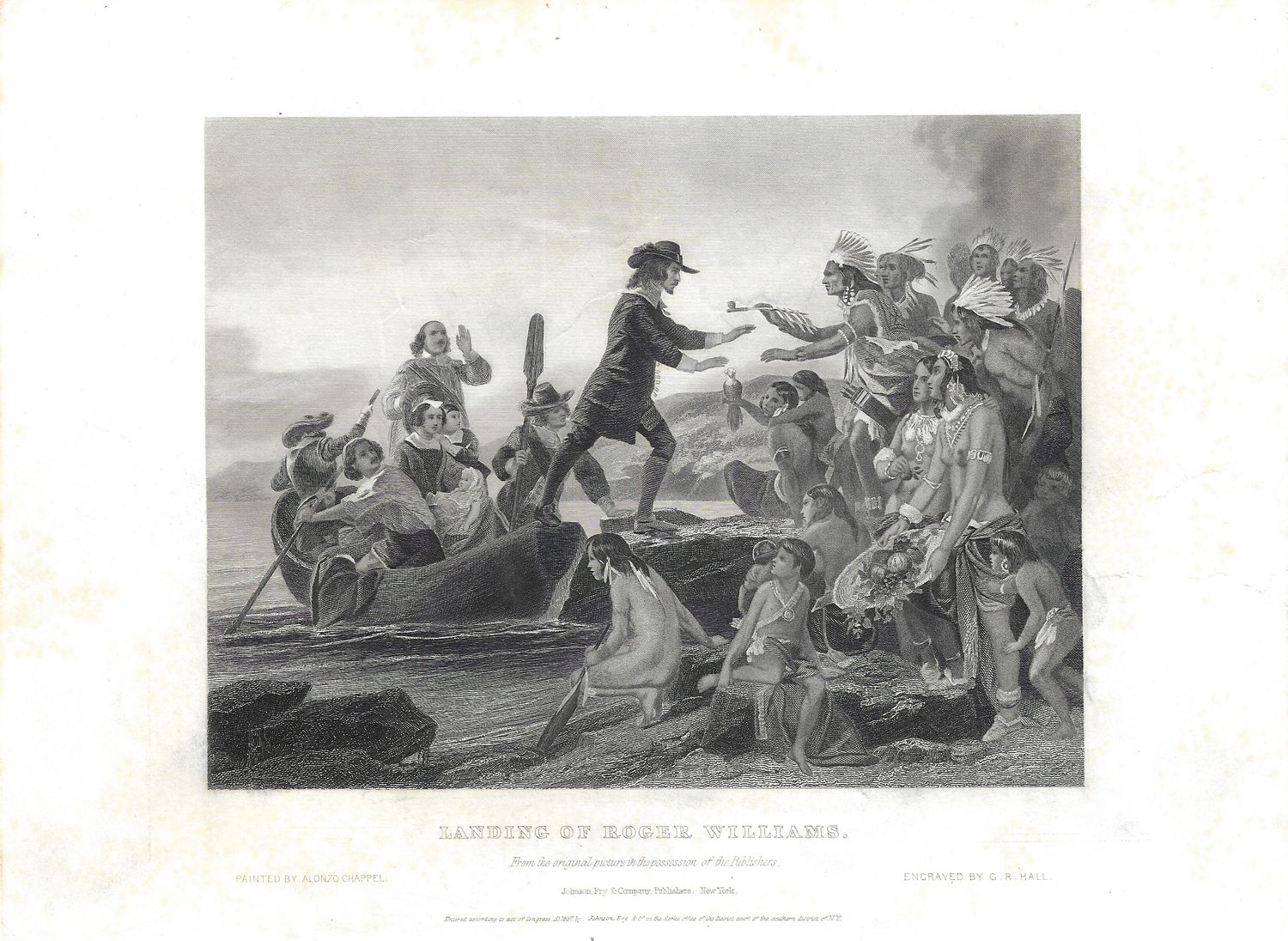 1857 View of the Landing of Roger Williams
