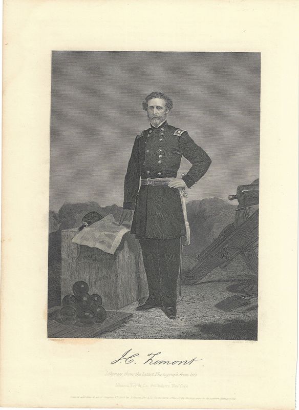 1862 View Portrait of John C Fremont