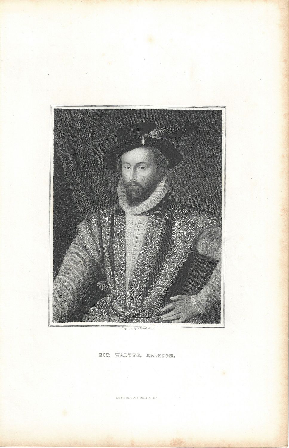 1865 View Portrait of Sir Walter Raleigh , waist up