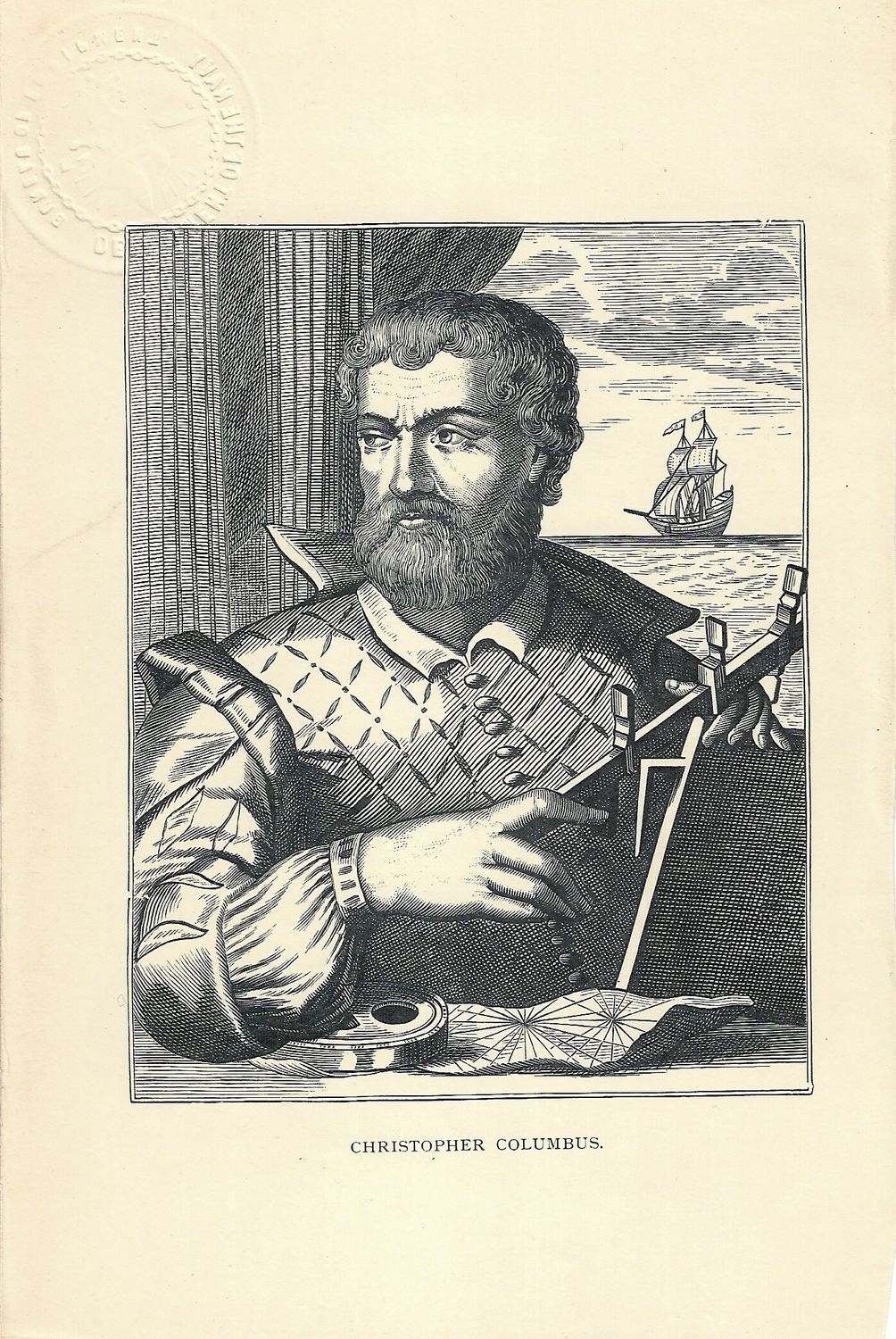 1875 Portrait of Columbus with Nav Tools