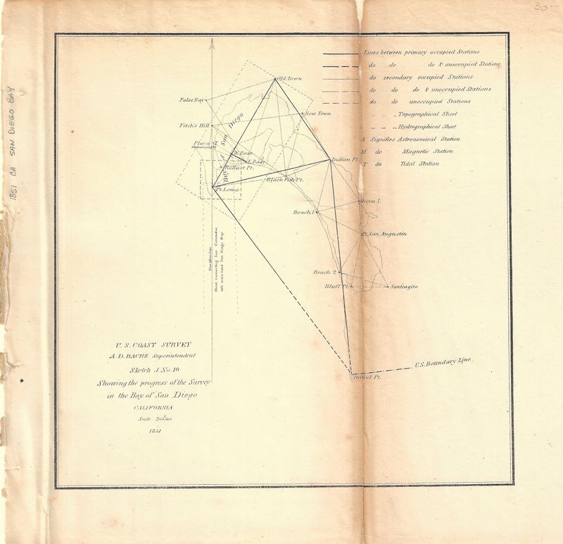 1851 USCS Bay of San Diego Ca