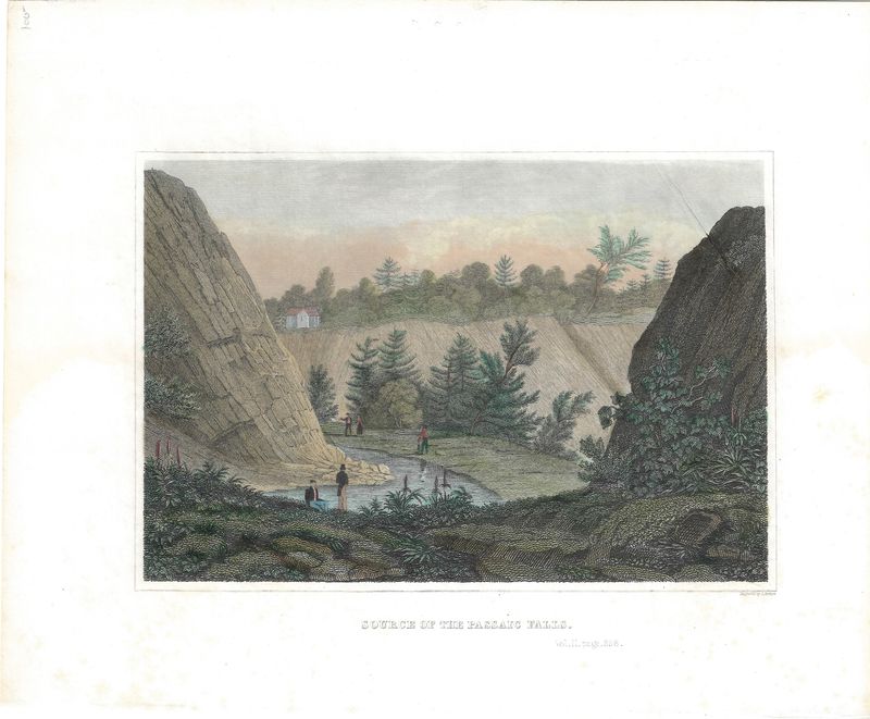 1841 View of the Source of Passaic Falls (NJ) w/hc