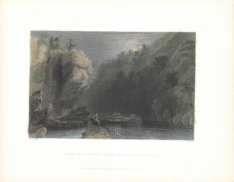 1838 View of Erie Canal, Near Little Falls - NY w/hc