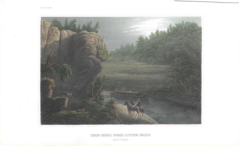 1843 View of the Erie Canal, Near Little Falls, NY w/hc