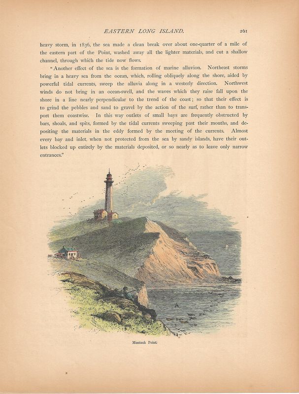 1873 View of Montauk Point, Eastern Long Island from Picturesque America