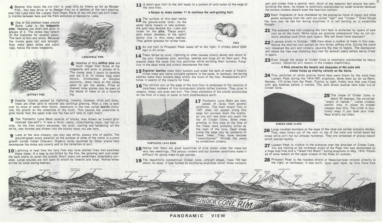 1971 Lassen Volcanic Natl Park Brochure