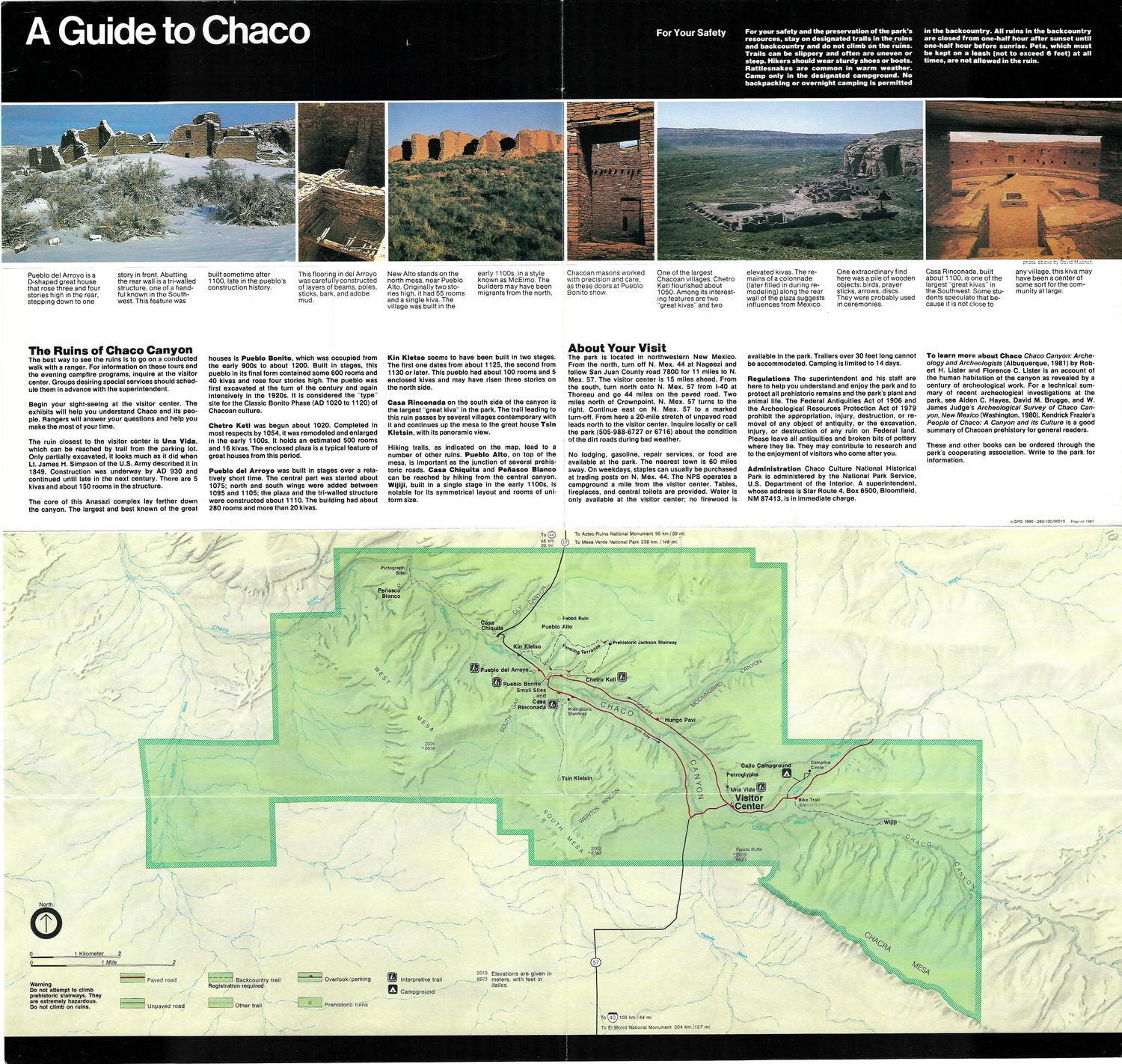 2000 Map of Chaco Canyon,  New Mexico