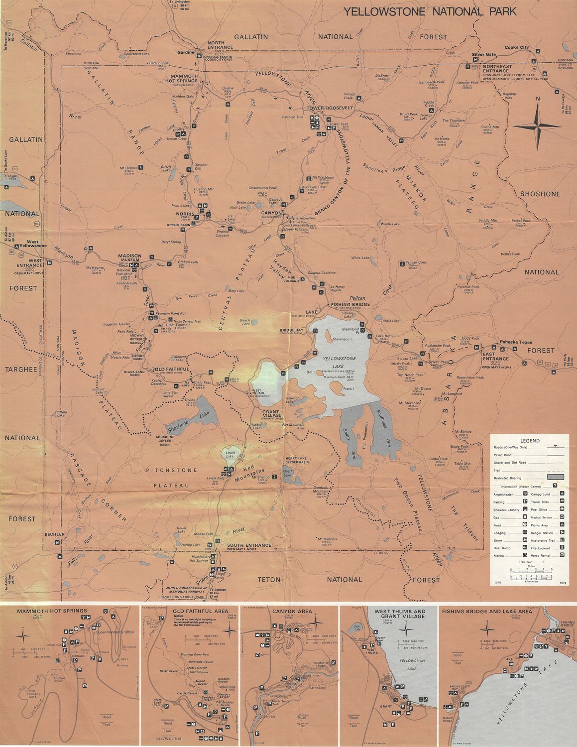 1980 Map of Grand Teton National Park