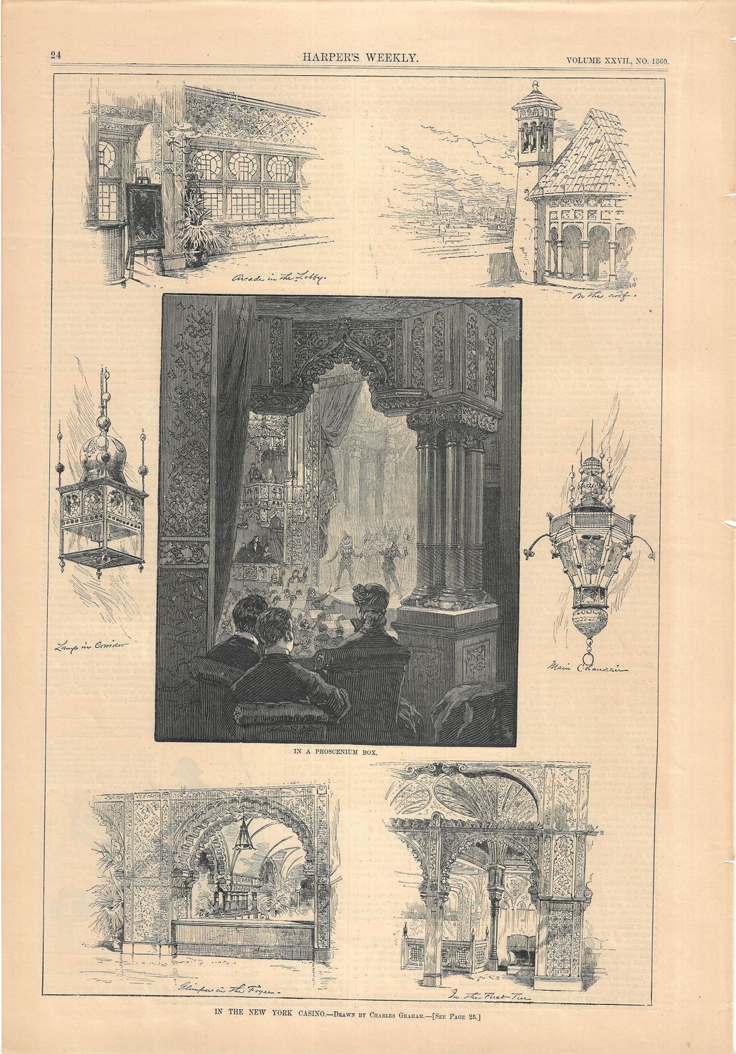 1860 Scenes from the New York Casino from Harper's Weekly