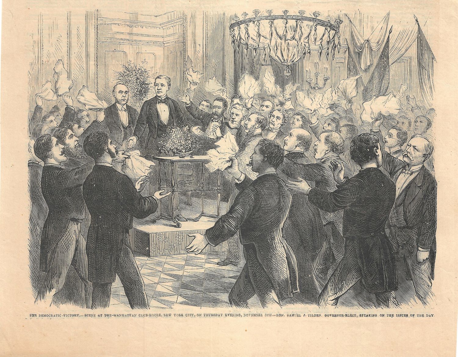 1874 View of Governor Elect Samuel Tilden from Harper's Weekly