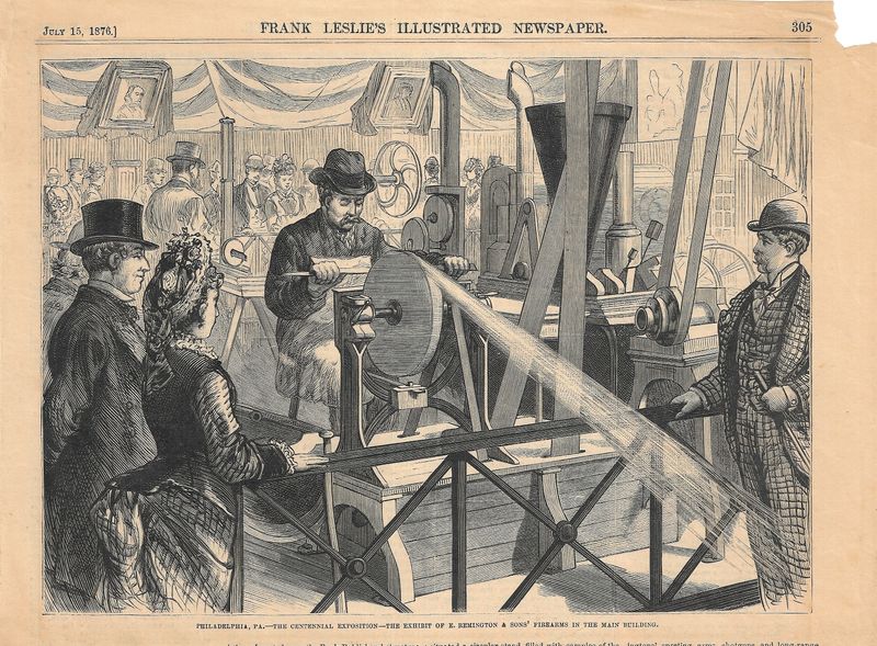 1876 View of Firearms Manufacturing at the Centennial by E.Remington &amp; Sons