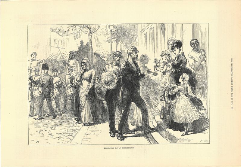 1876 Views of the American Centennial Exhibition in Philadelphia- Decoration Day at Philadelphia