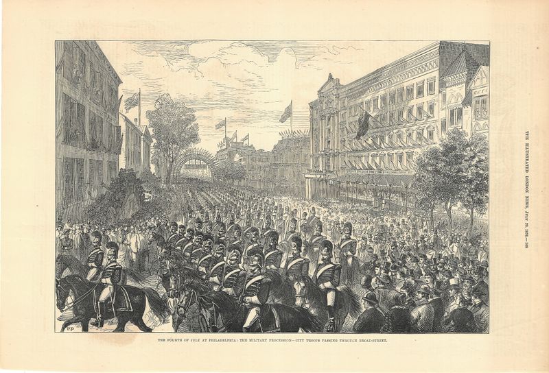 1876 Views of the American Centennial Exhibition in Philadelphia- The 4th of July in Philadelphia