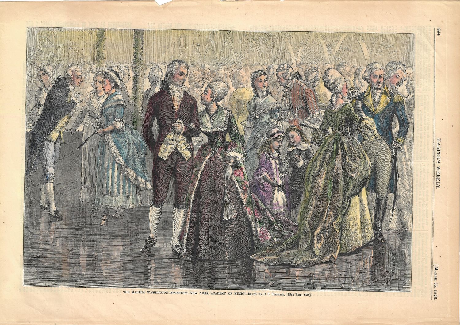 1876 Views of the American Centennial Exhibition in Philadelphia-  The Martha Washington Reception w/hc