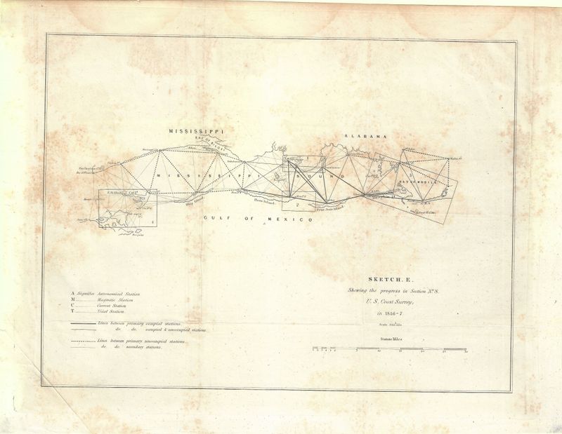1846-47 USCS Mississippi Sound, Gulf of Mexico, Alabama, Mississippi