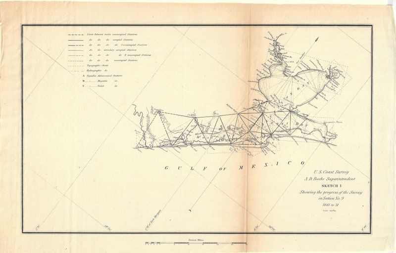 1848-51 USCS Progress - Gulf of Mexico, Galveston Bay