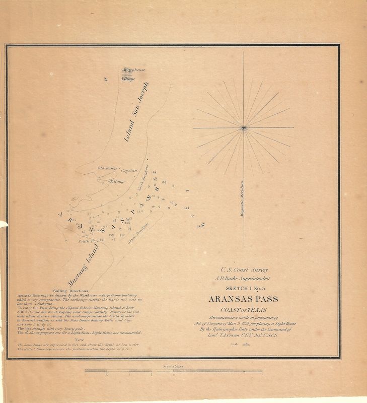 1851 USCS Aransas Pass, Coast of Texas