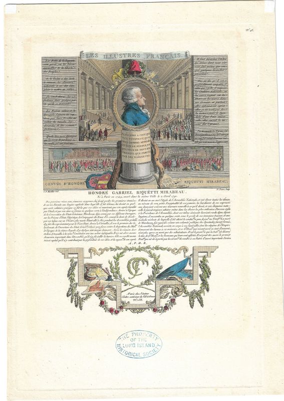 1713 Illustration from Les Illustres Francaise - Honore Gabriele Mirabeau by Robert Challe