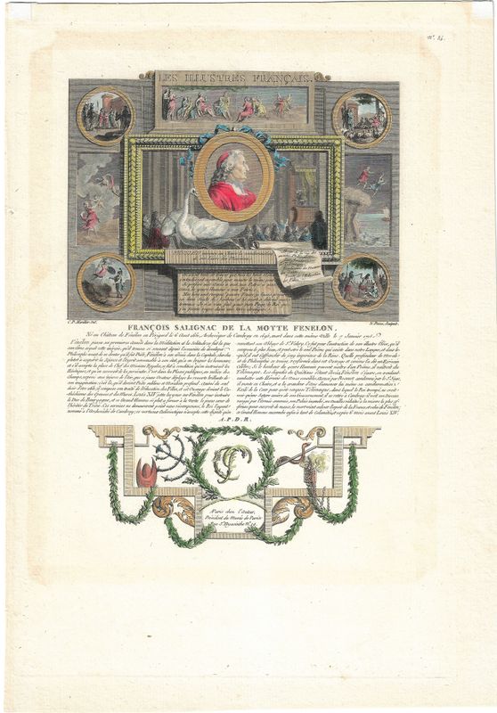 1713 Illustration from Les Illustres Francaise - Francoise Fenelon by Robert Challe