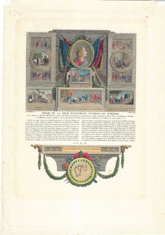 1713 Illustration from Les Illustres Francaise - Henri De La Tour by Robert Challe